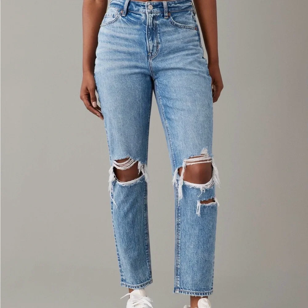 American Eagle Mom stretch Straight-Leg Jeans - X-long! - Picture 1 of 7